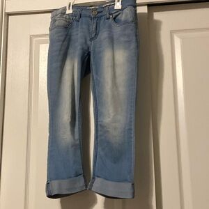 Light washed blue jeans